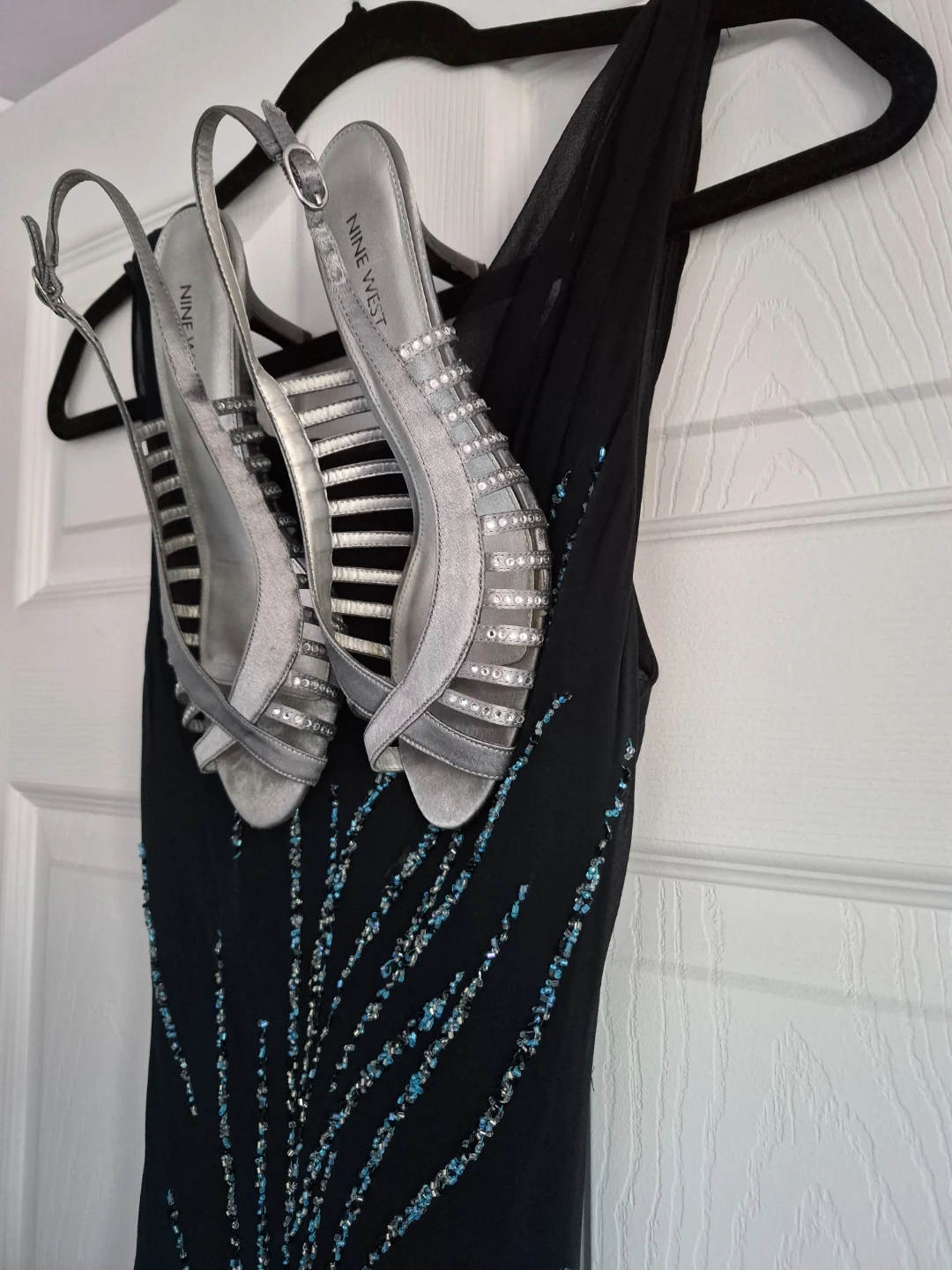Monique Beaded Ombre Silk Gown ladies size Large - photo 4