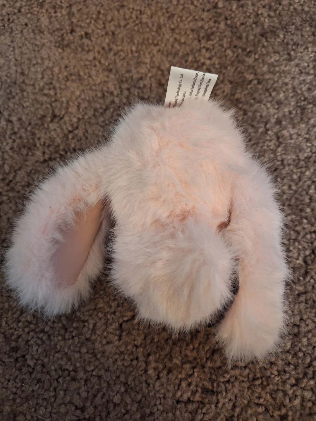 Pink Faux Fur Bunny Keychain