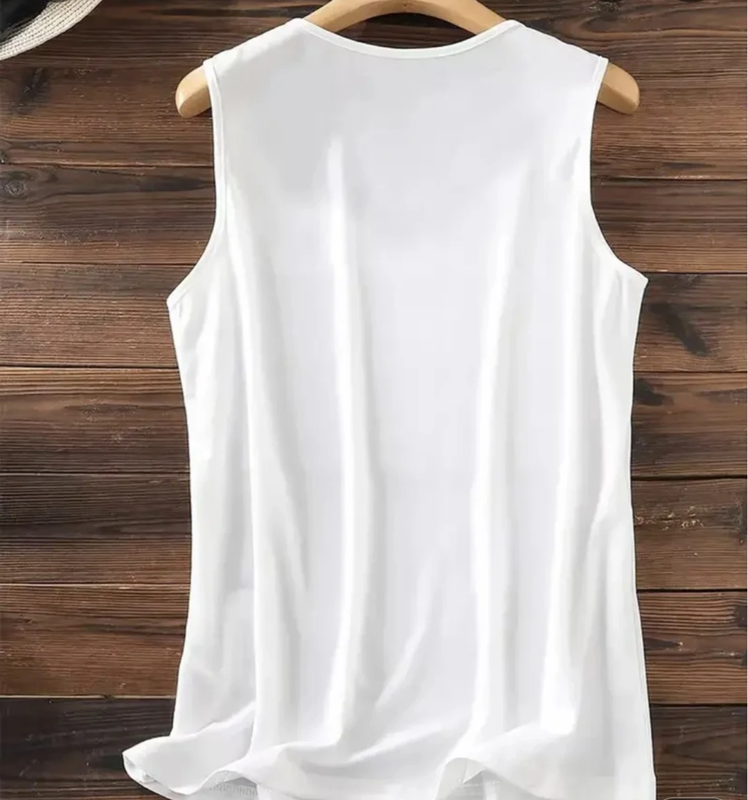 White Sleeveless Top with Black Rose Graphic - photo 5