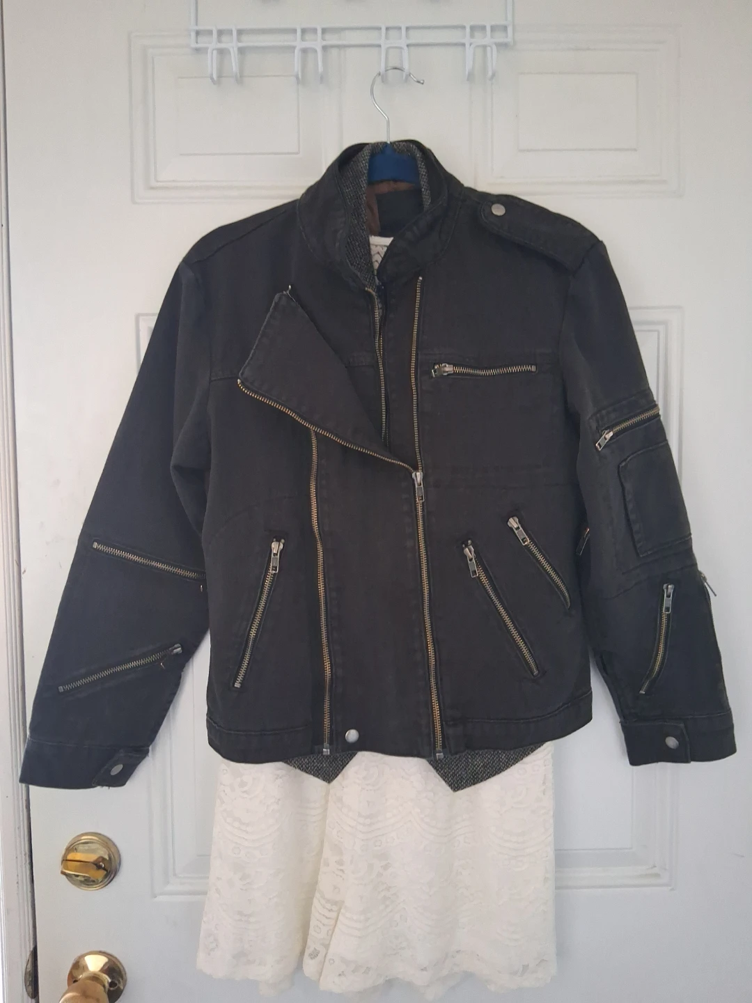 Zara Kate Moss Black Denim Jacket
