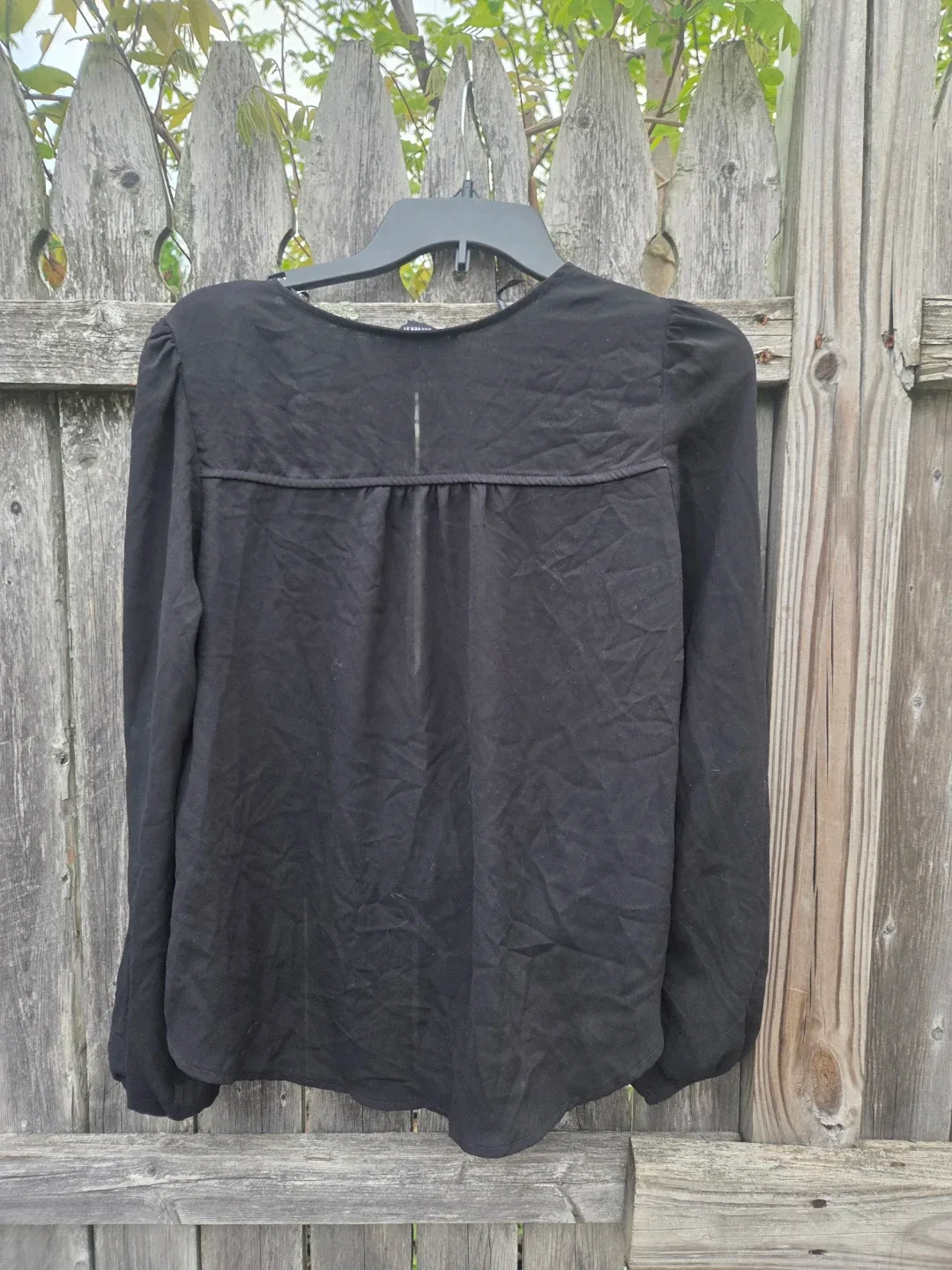 Forever 21 Black Twist Front Long Sleeve Blouse - Size US Medium - photo 4
