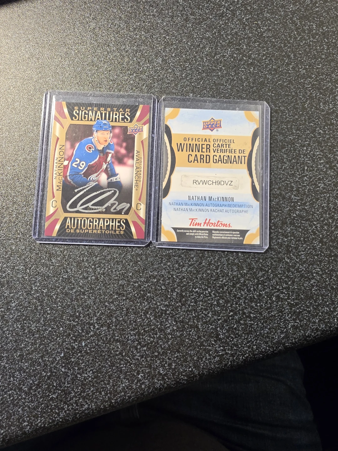 Nathan MacKinnon Autograph Card - Upper Deck