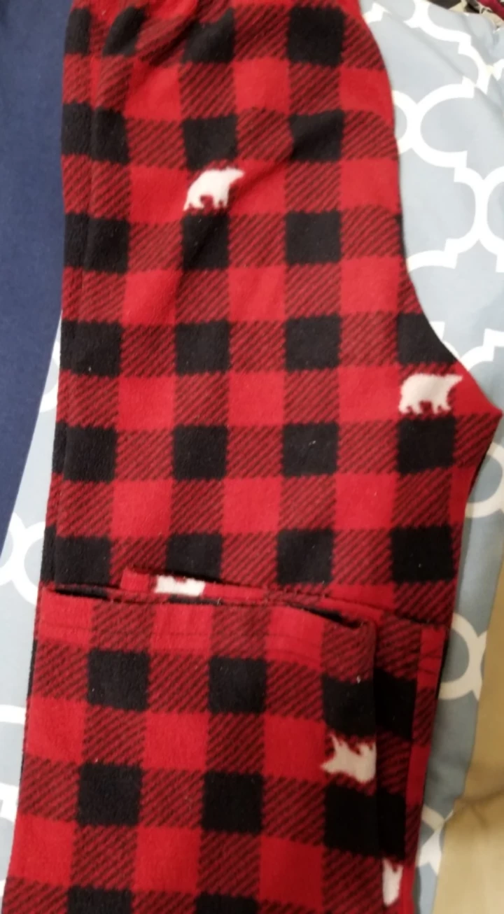 Plaid Bear Fleece Pajama Pants 4 -5 yrs 🌱 - photo 2