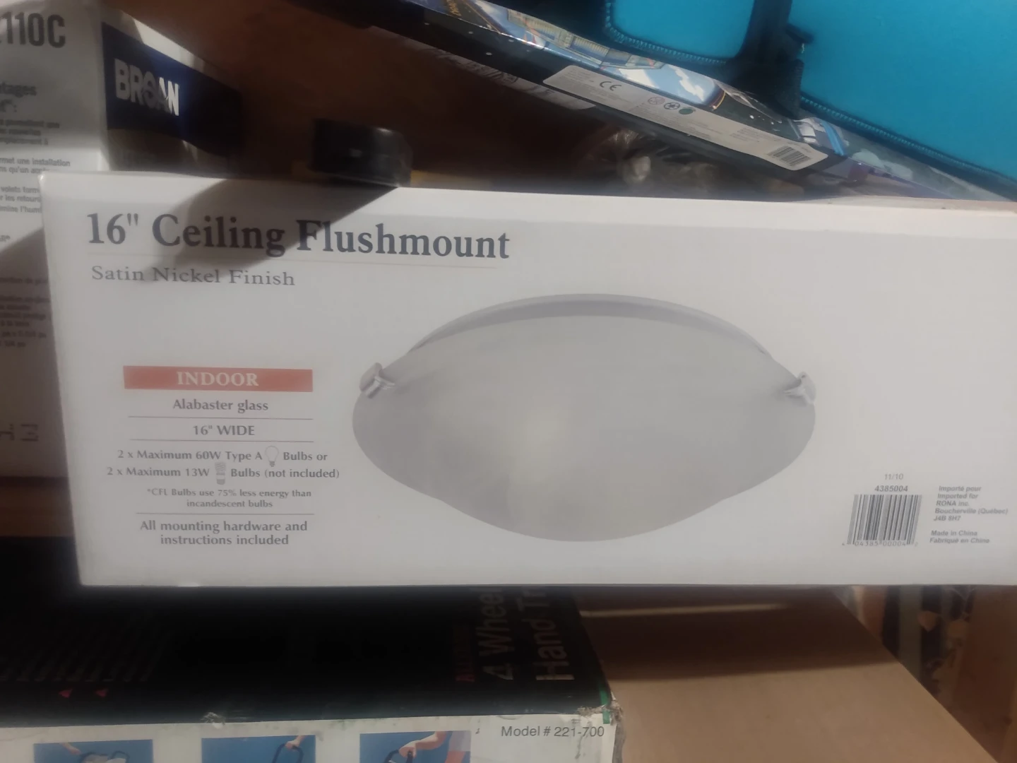 16" Ceiling Flushmount - Satin Nickel Finish