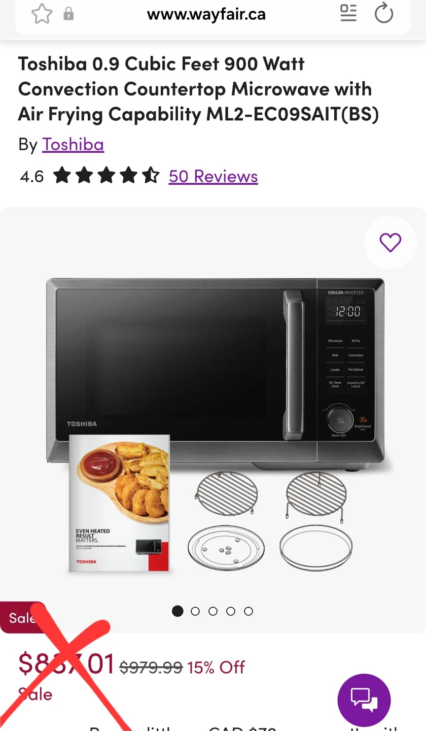 TOSHIBA Inverter Countertop Microwave Oven Air Fryer Combo!