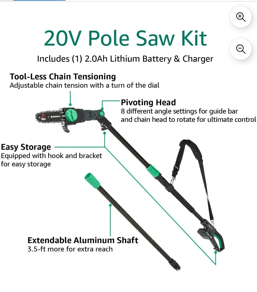 NEW 3-4m Long  8" Pole  Saw Chain rental $22 - photo 2