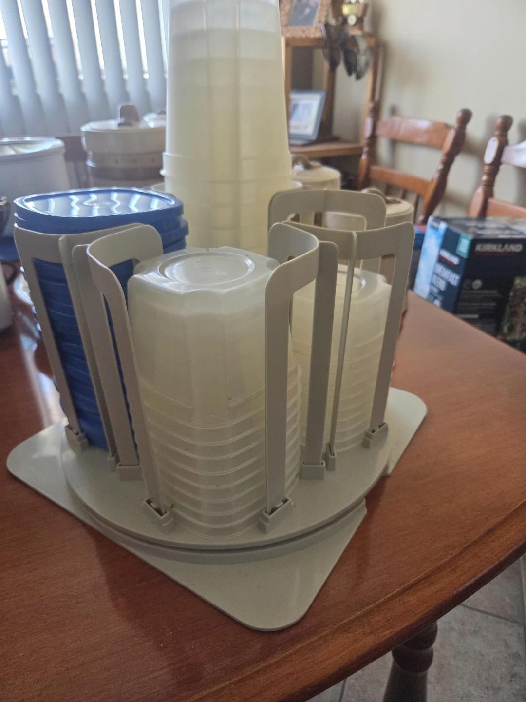 Plastic Food Storage Container Set with Rotating Rack - photo 3