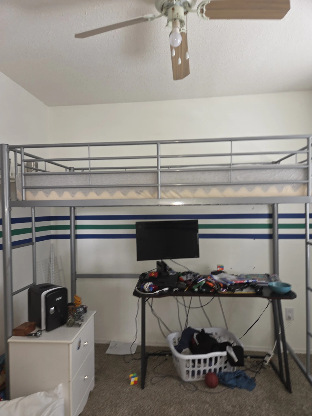 Silver Loft Bed Frame
