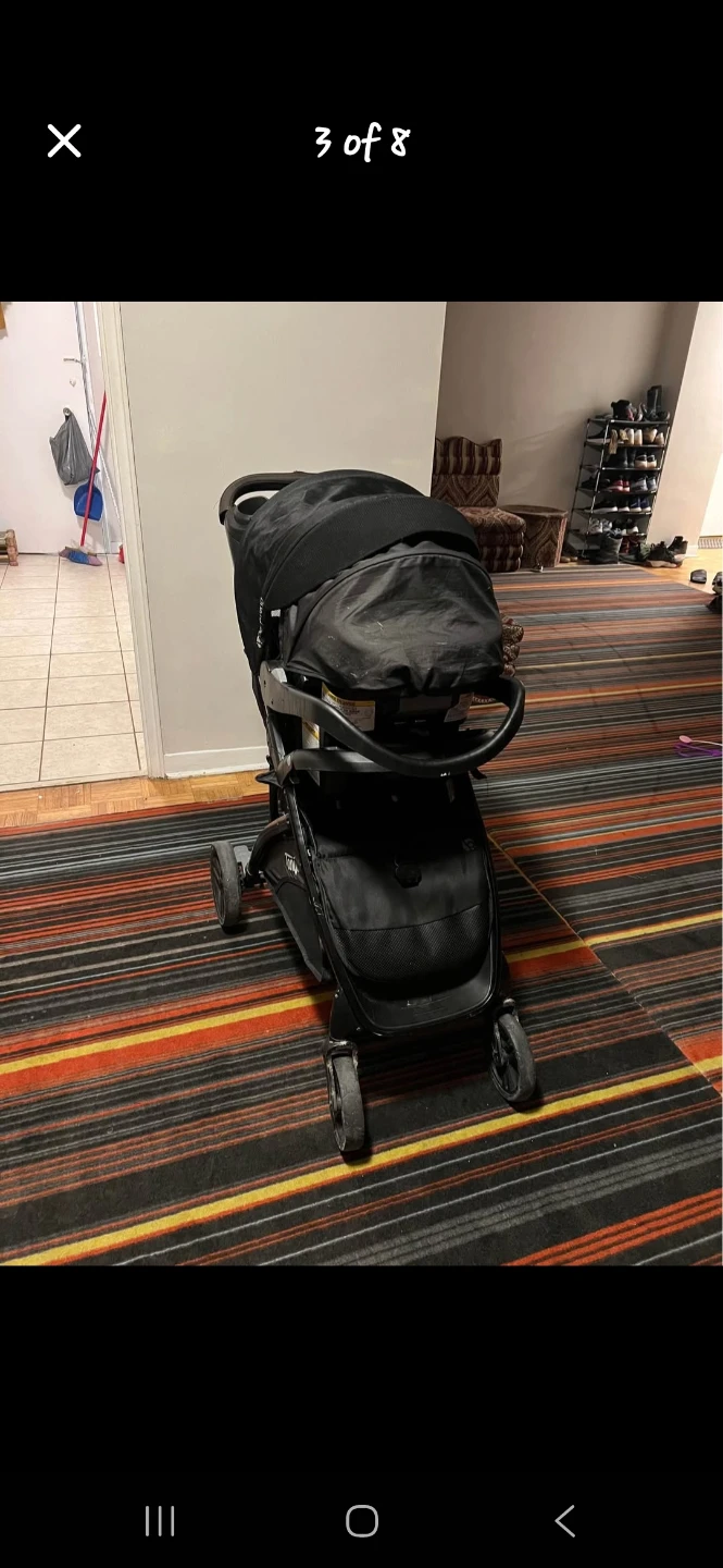 Black Graco Stroller with Infant Car Seat Adapter - photo 3