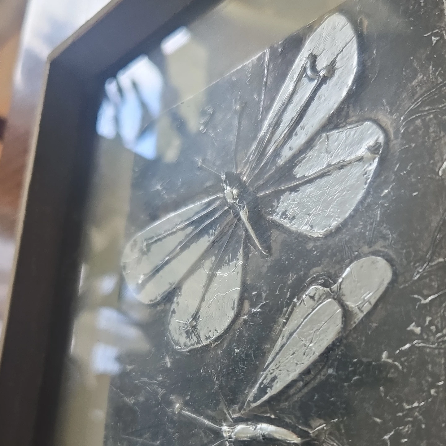 Framed Metal Art Plaque - Butterflies & Dragonflies