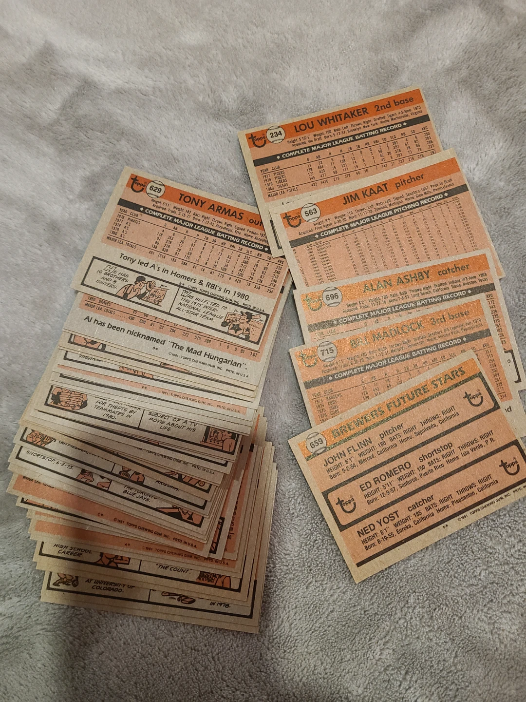 1981 Topps Baseball Cards Lot - photo 2