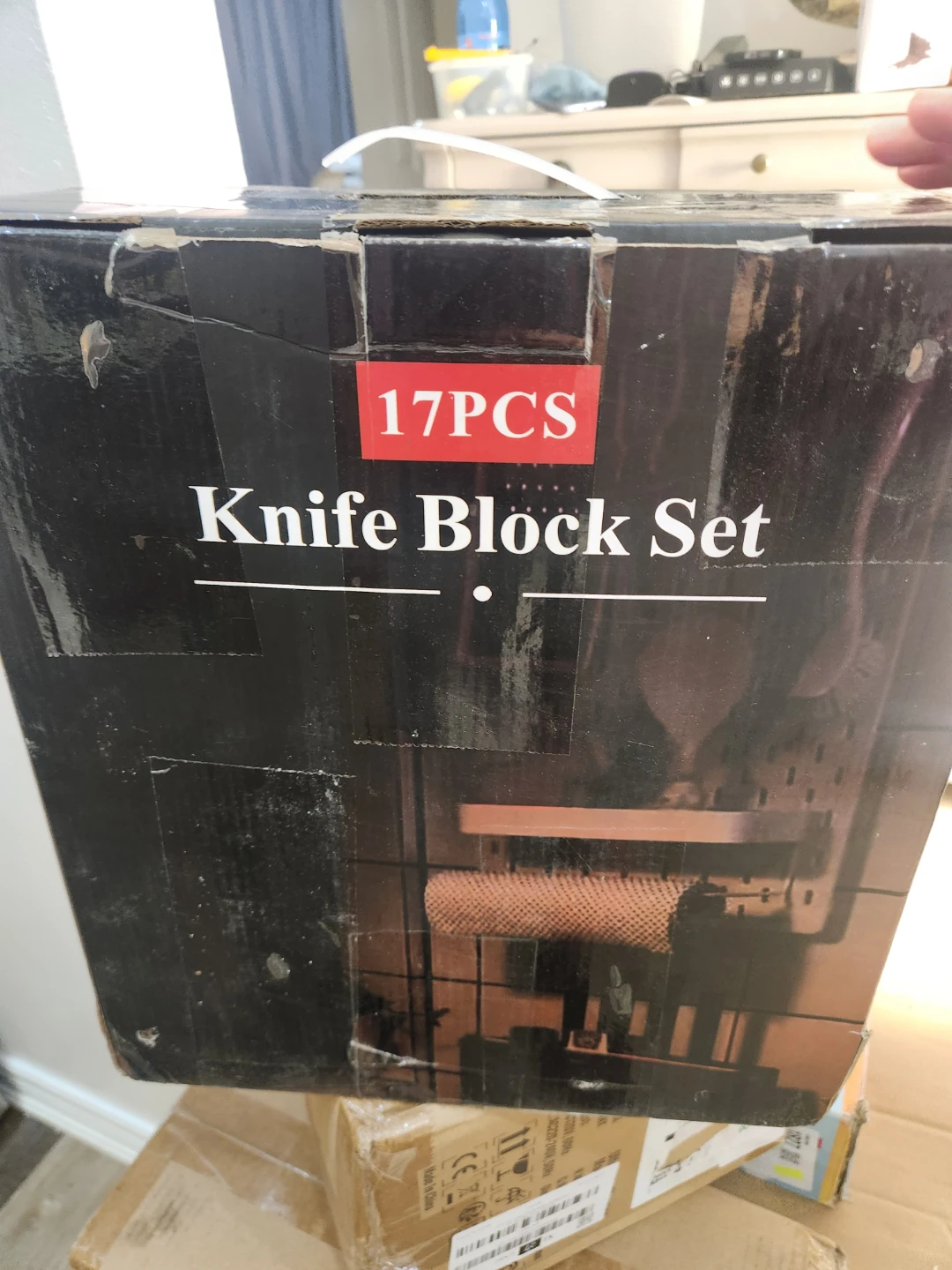 17pc Kitchen Knife Set w/ Wooden Block – Stainless Steel - photo 3