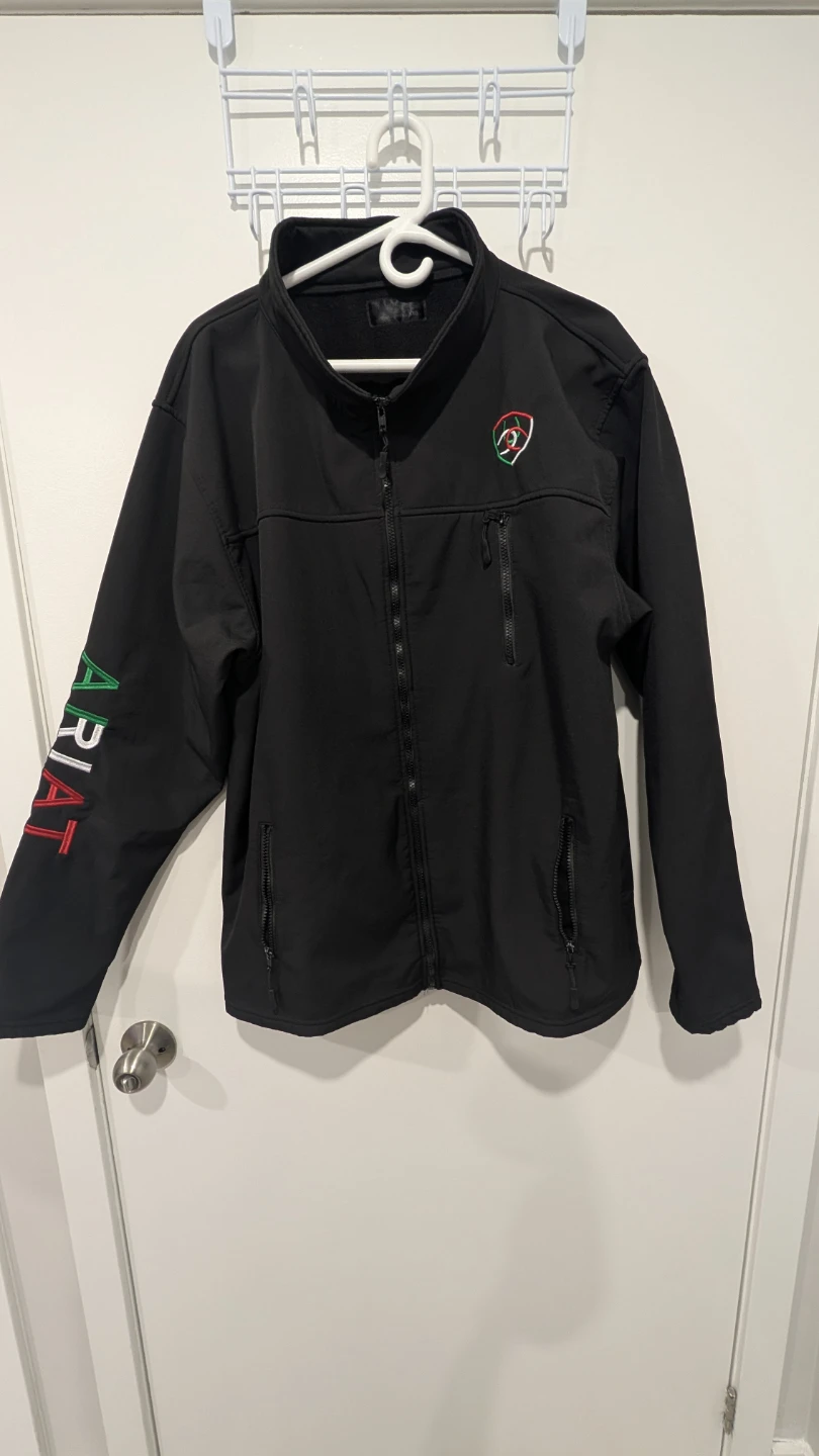Ariat Black Softshell Jacket with Mexican Flag Detail - photo 2