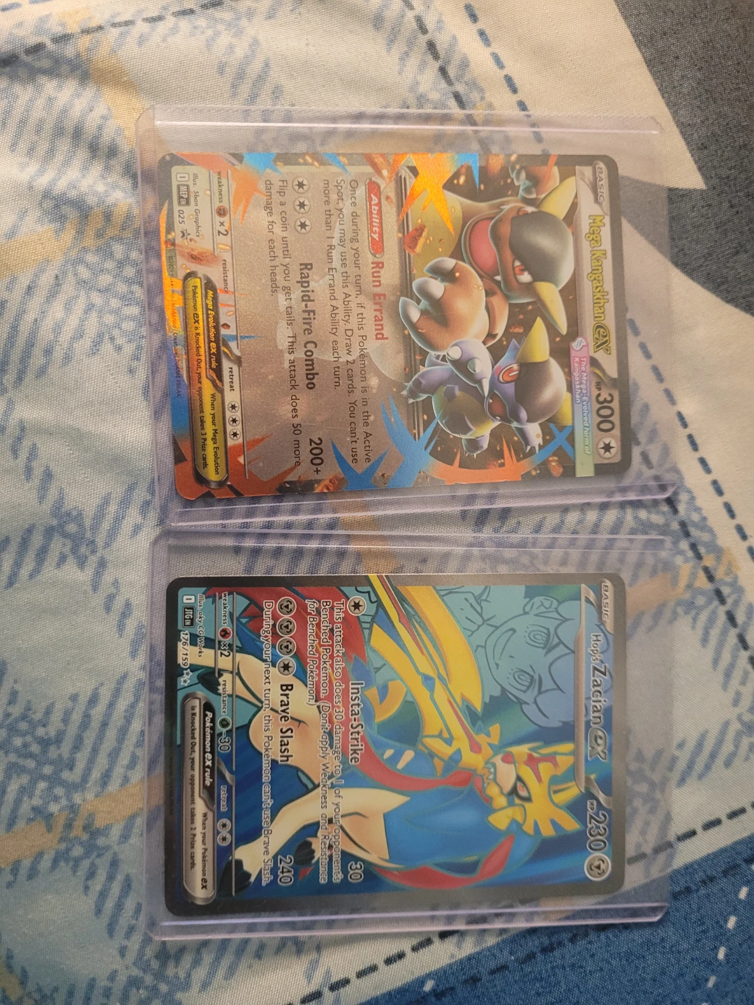 Pokemon Trading Cards - Mega Kangaskhan EX & Hop's Zacian EX