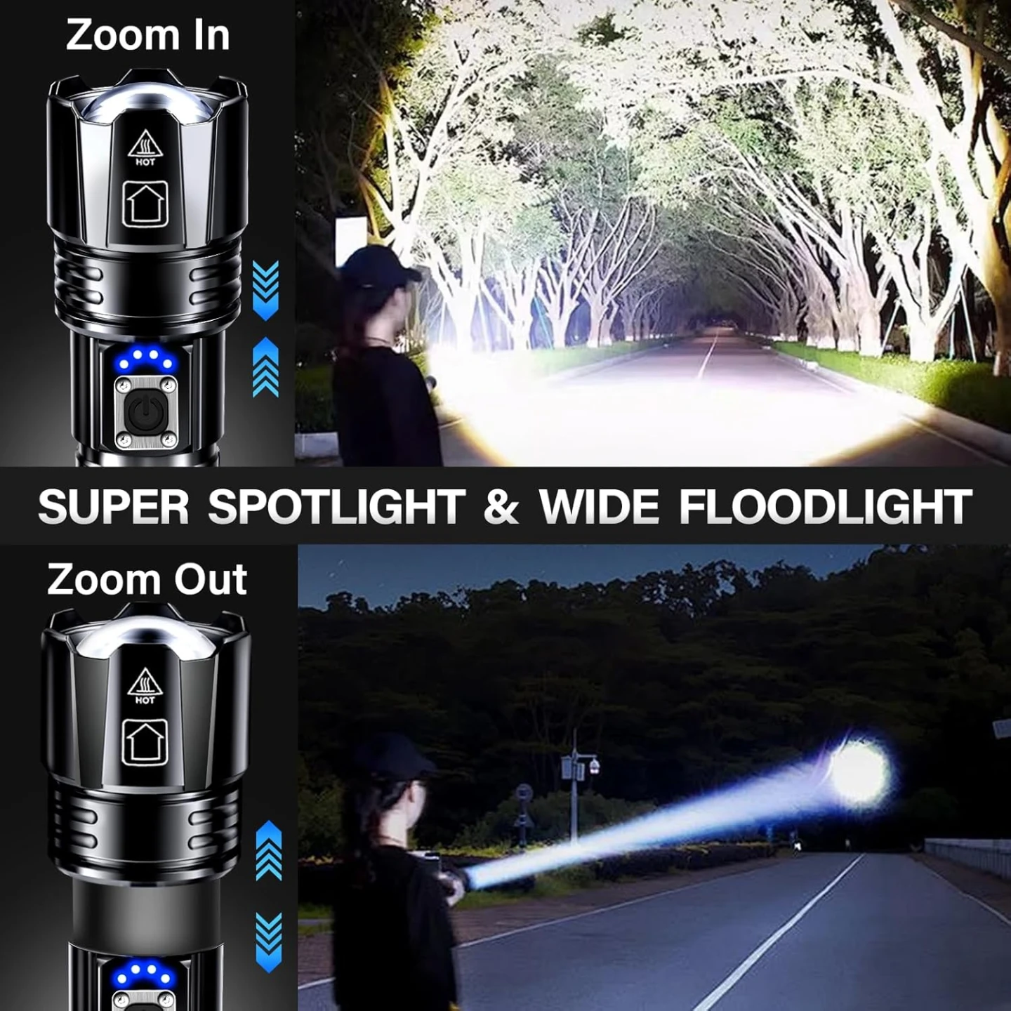 BRAND NEW - AKNEAR Rechargeable LED Flashlight x 2 - photo 4