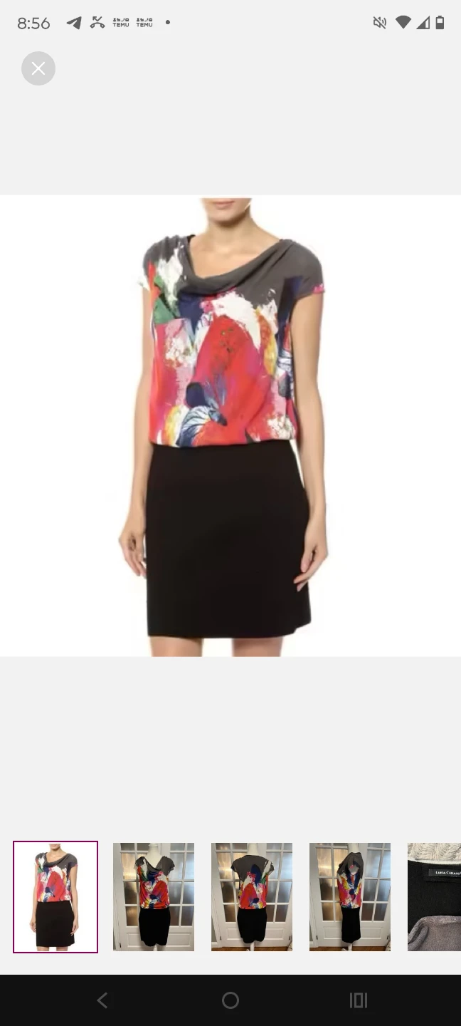 🇮🇹 Luisa Cerano Colorful Print Dress – (Medium) – Made in Italy - photo 2