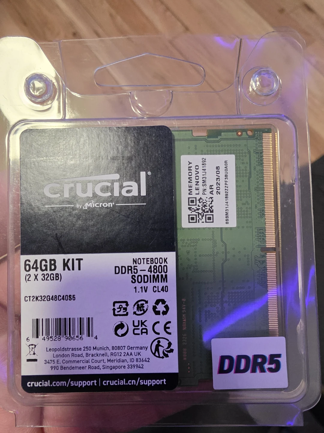Samsung 16GB Kit DDR5-5600 SODIMM RAM (2 x 8GB) - photo 2