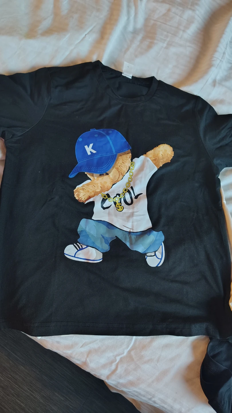 Graphic T-Shirts - Cartoon Bear and Boy Designs - photo 2