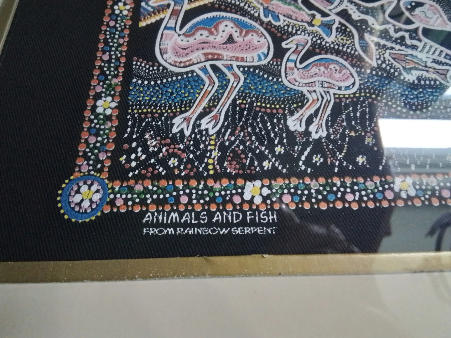 Framed Aboriginal Art - Animals and Fish by Danny Eastwood - photo 4