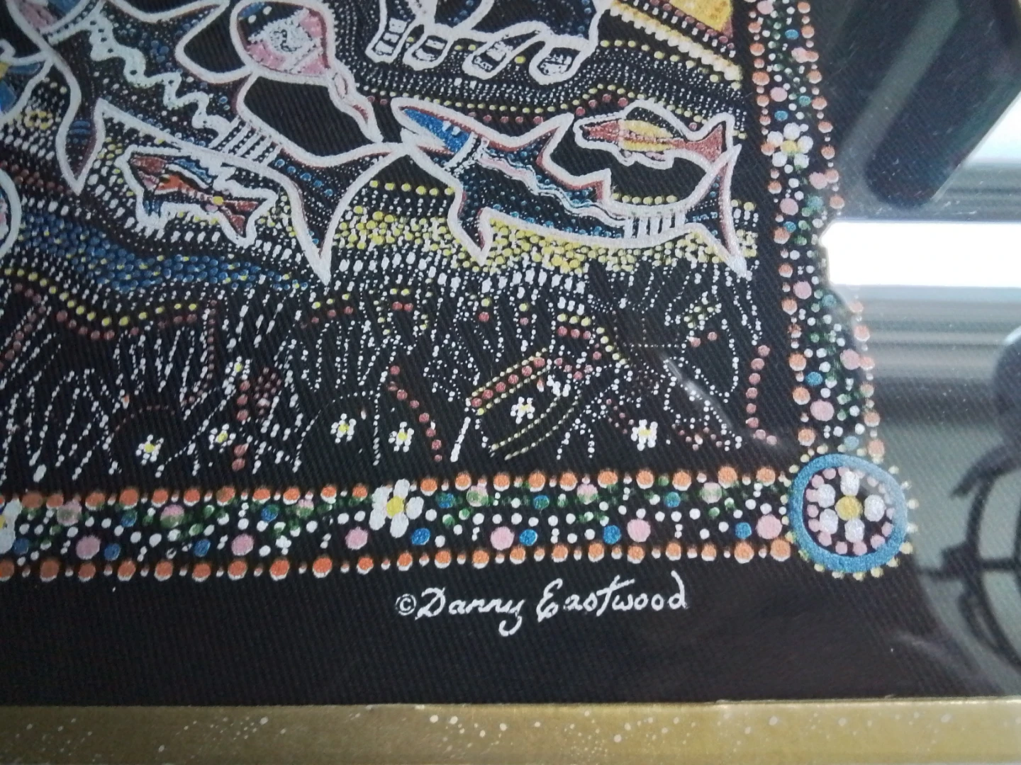 Framed Aboriginal Art - Animals and Fish by Danny Eastwood - photo 5