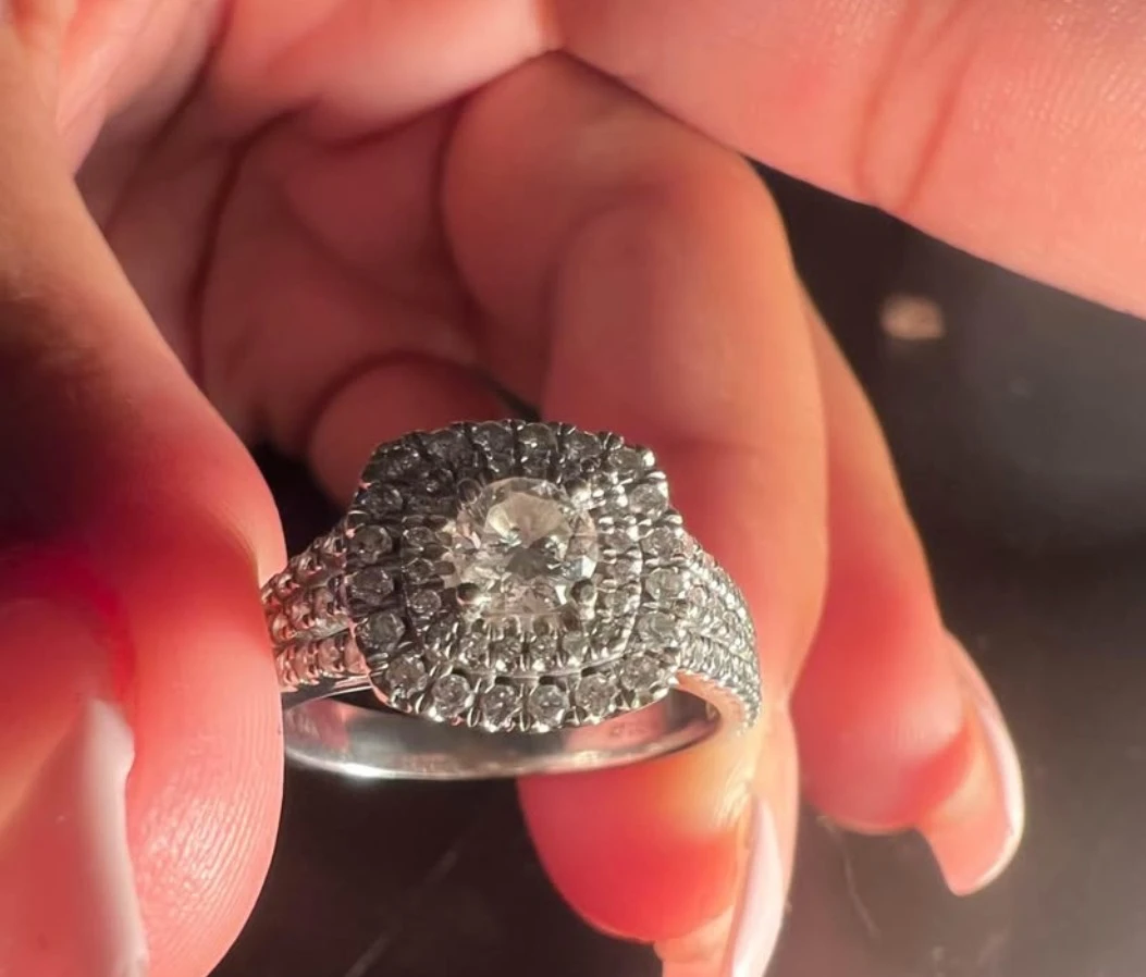 Lady's 14k White Gold Engagement Ring with Canadian Diamond