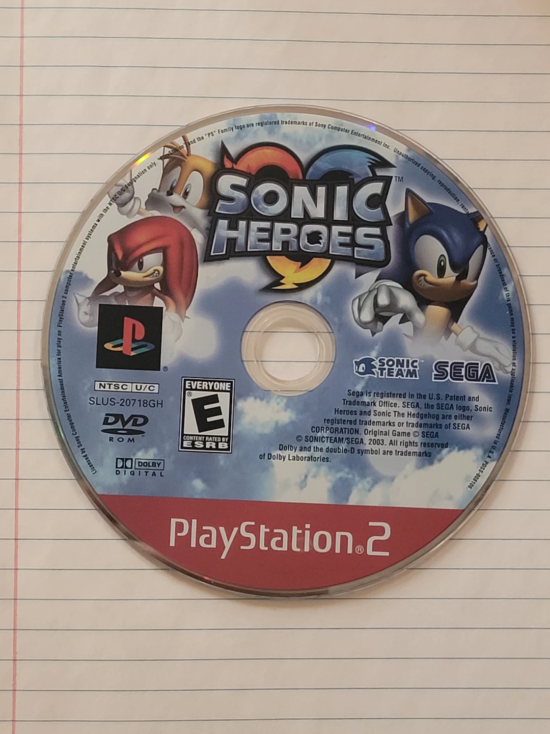 PlayStation 2 Game: Sonic Heroes