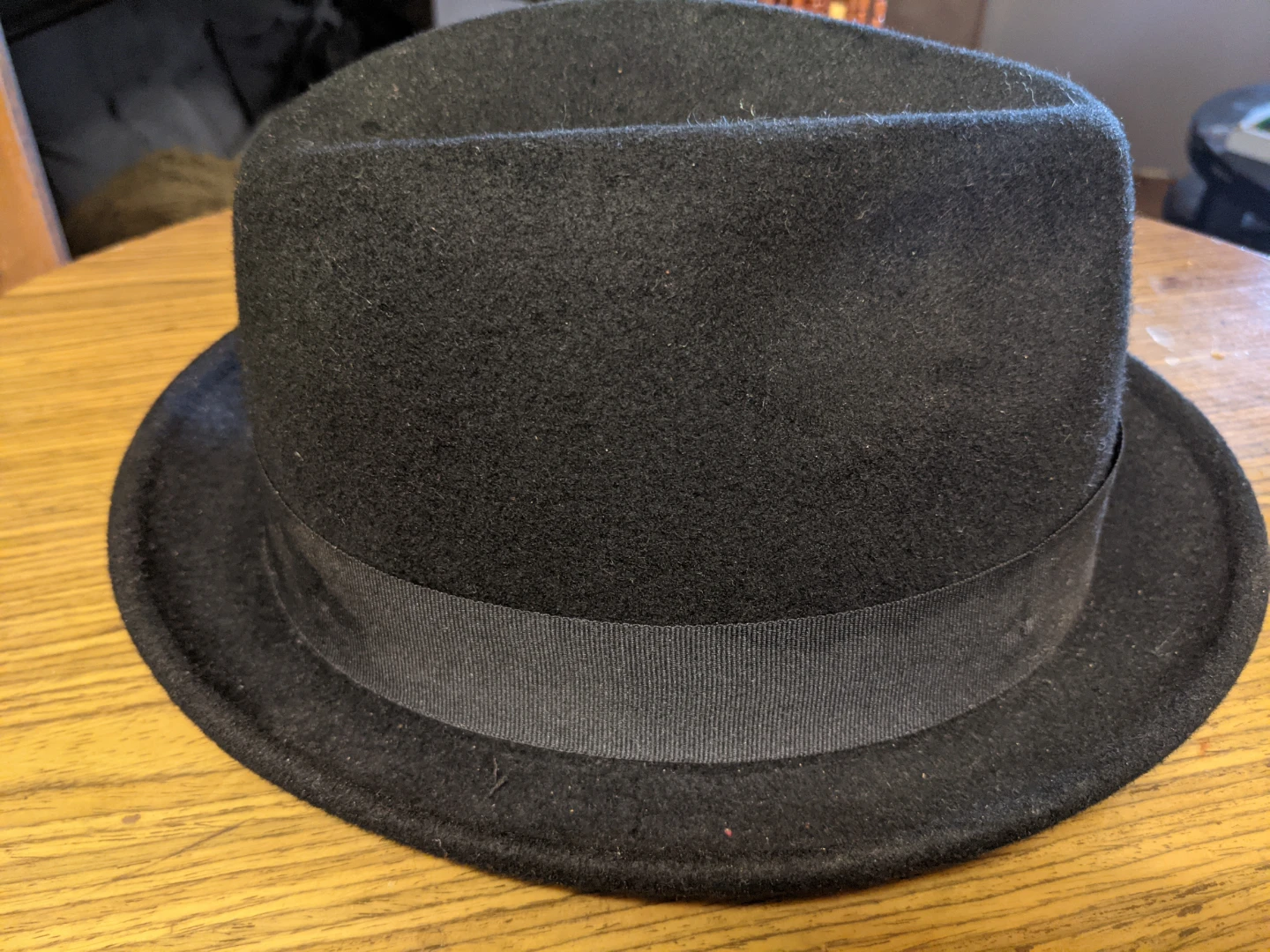 Black Felt Fedora Hat