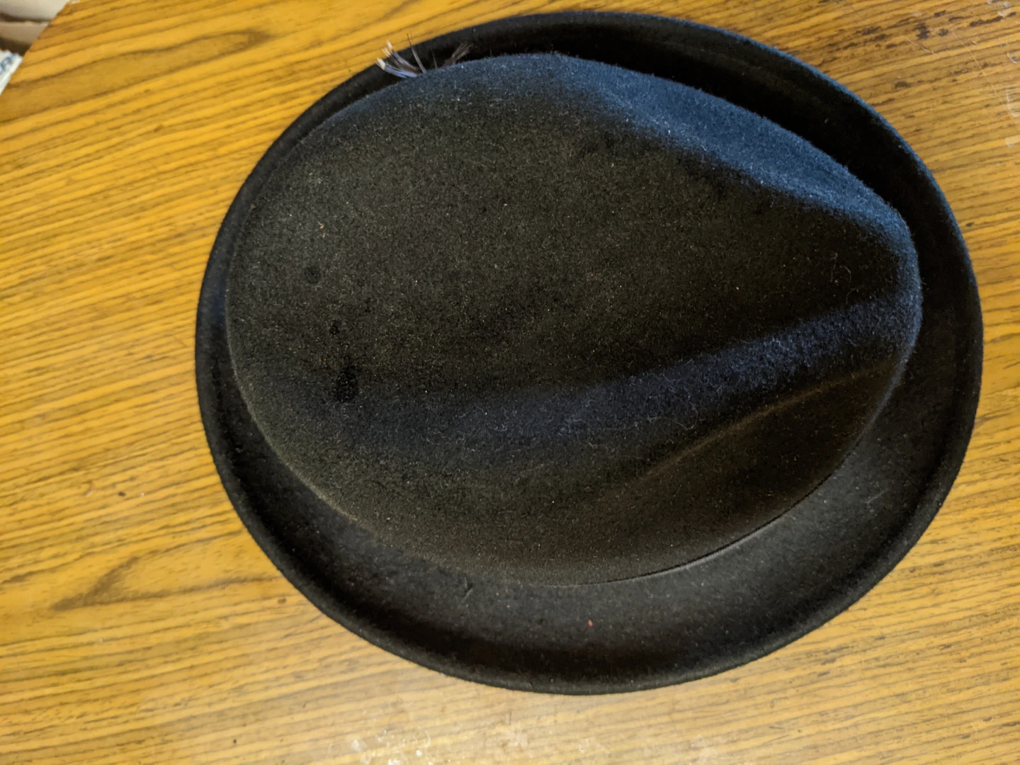 Black Felt Fedora Hat - photo 2
