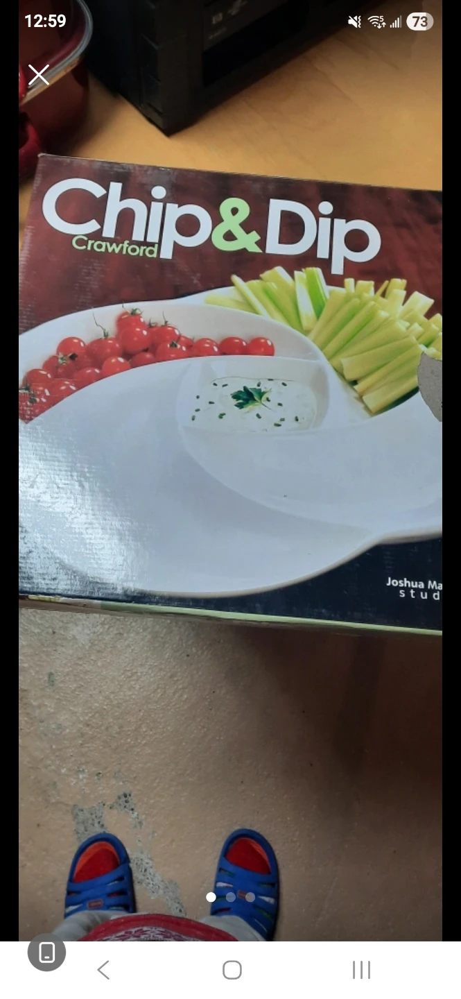 Crawford Chip & Dip Serving Platter