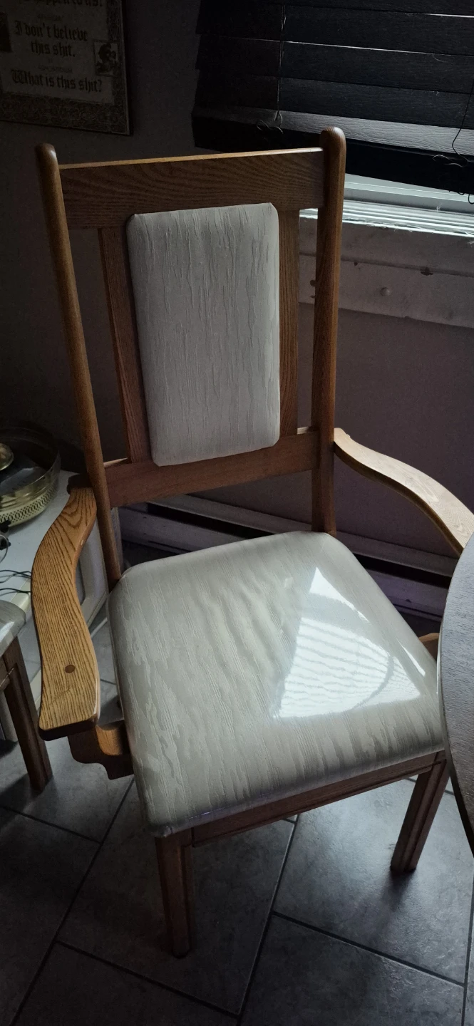 Wooden Dining Chairs with Upholstered Seats