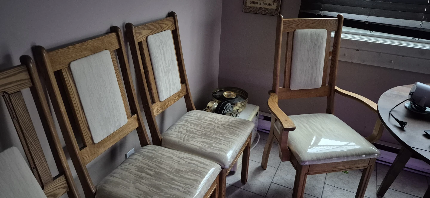 Wooden Dining Chairs with Upholstered Seats - photo 2