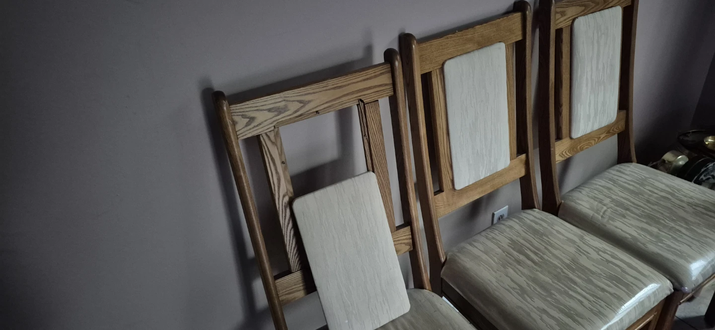 Wooden Dining Chairs with Upholstered Seats - photo 4