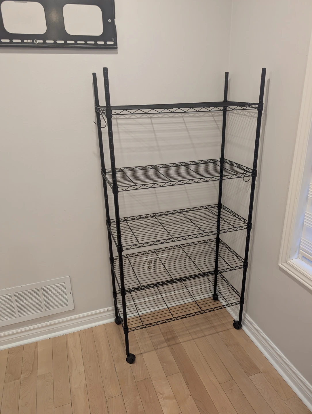 New 5-Shelf Black Metal Shelving Unit