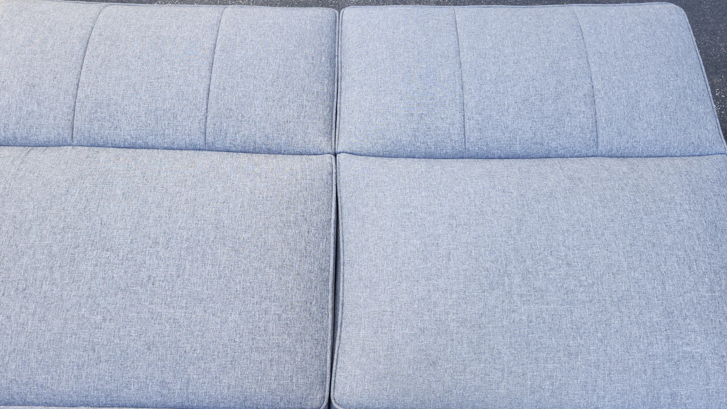 Gray Fabric Loveseat Sofa