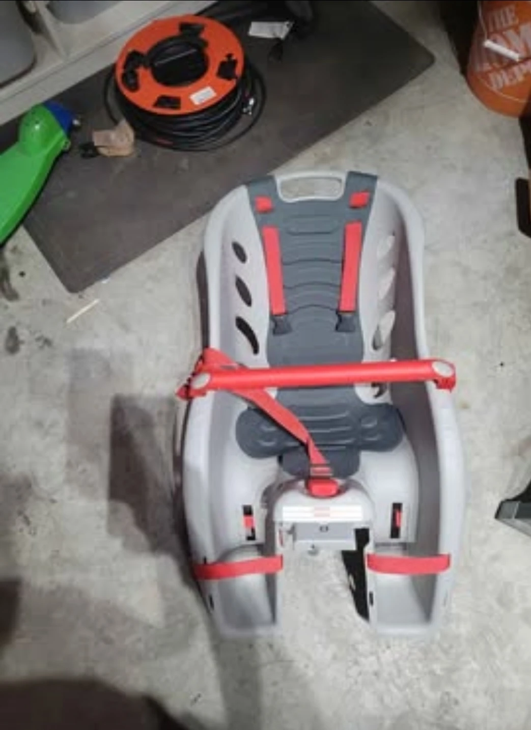 Grey and Red Child Bicycle Seat - photo 3