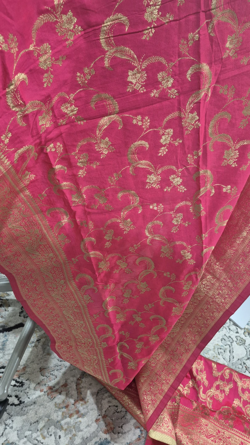 Purple and pink embroidered salwar kameez with dupatta - photo 2