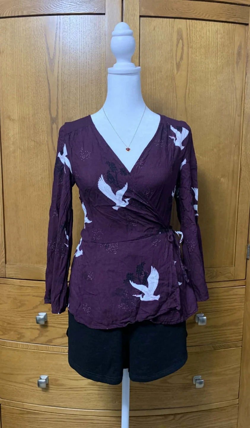 Dynamite Women's XS Wrap Blouse
