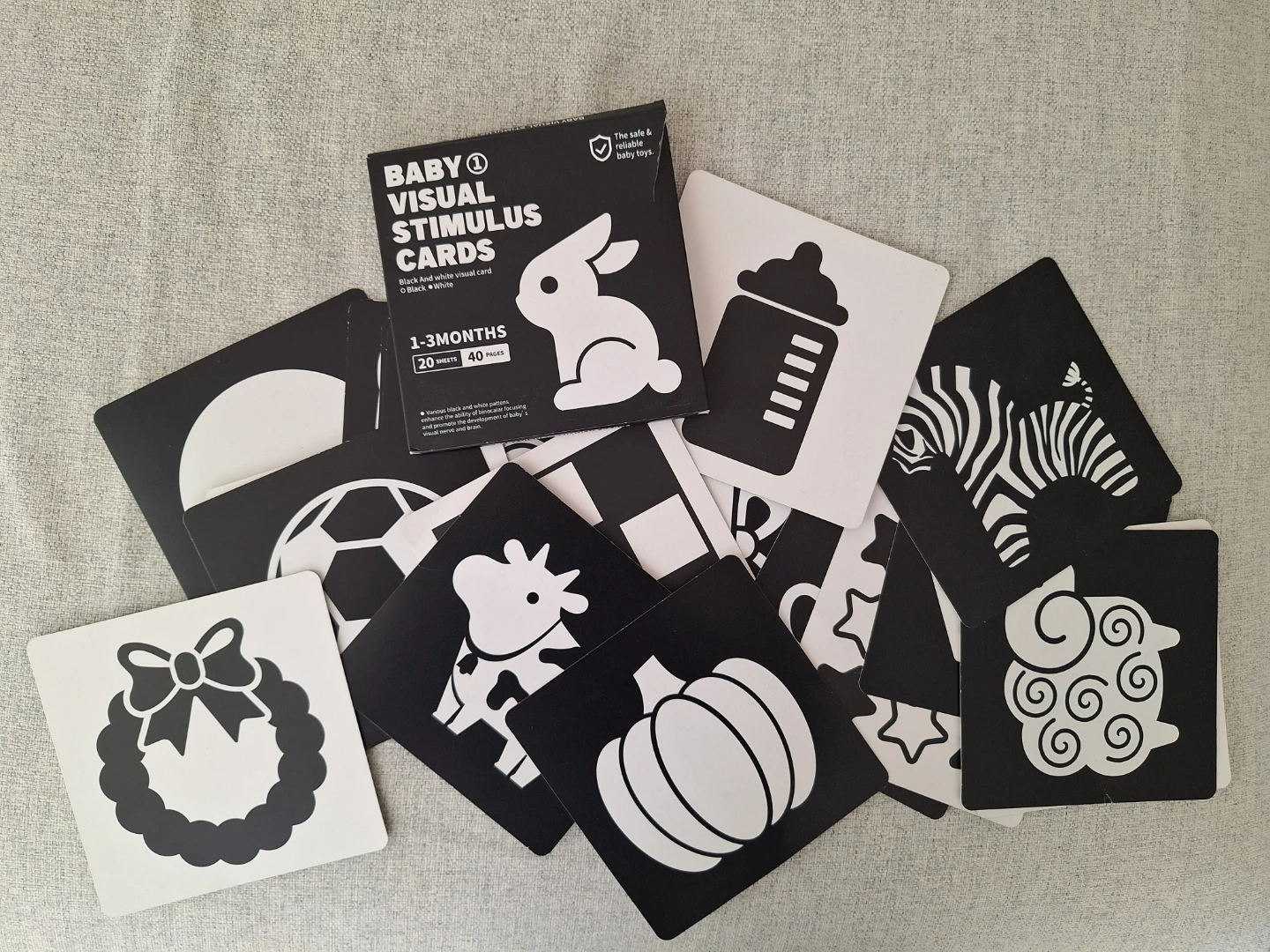 Baby Visual Stimulus Cards - Black and White