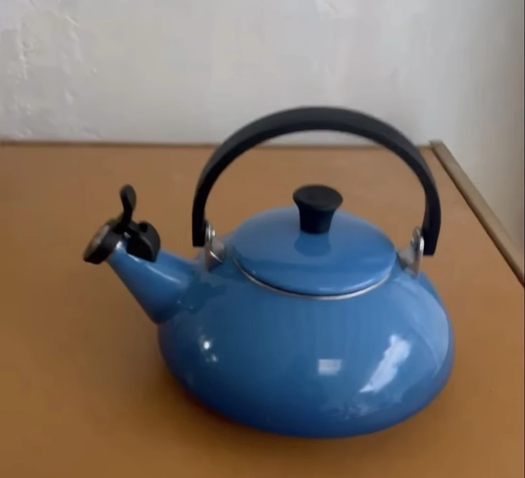 Blue Whistling Tea Kettle Le Cruset
