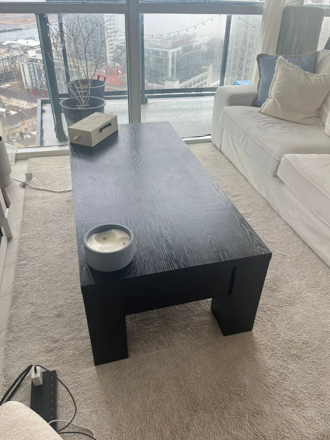 RH Black Wood Coffee Table - photo 2