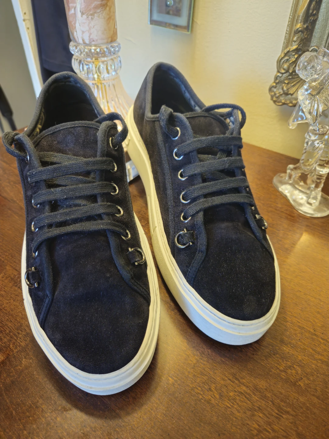 Salvatore Ferragamo Black Suede Sneakers - photo 3