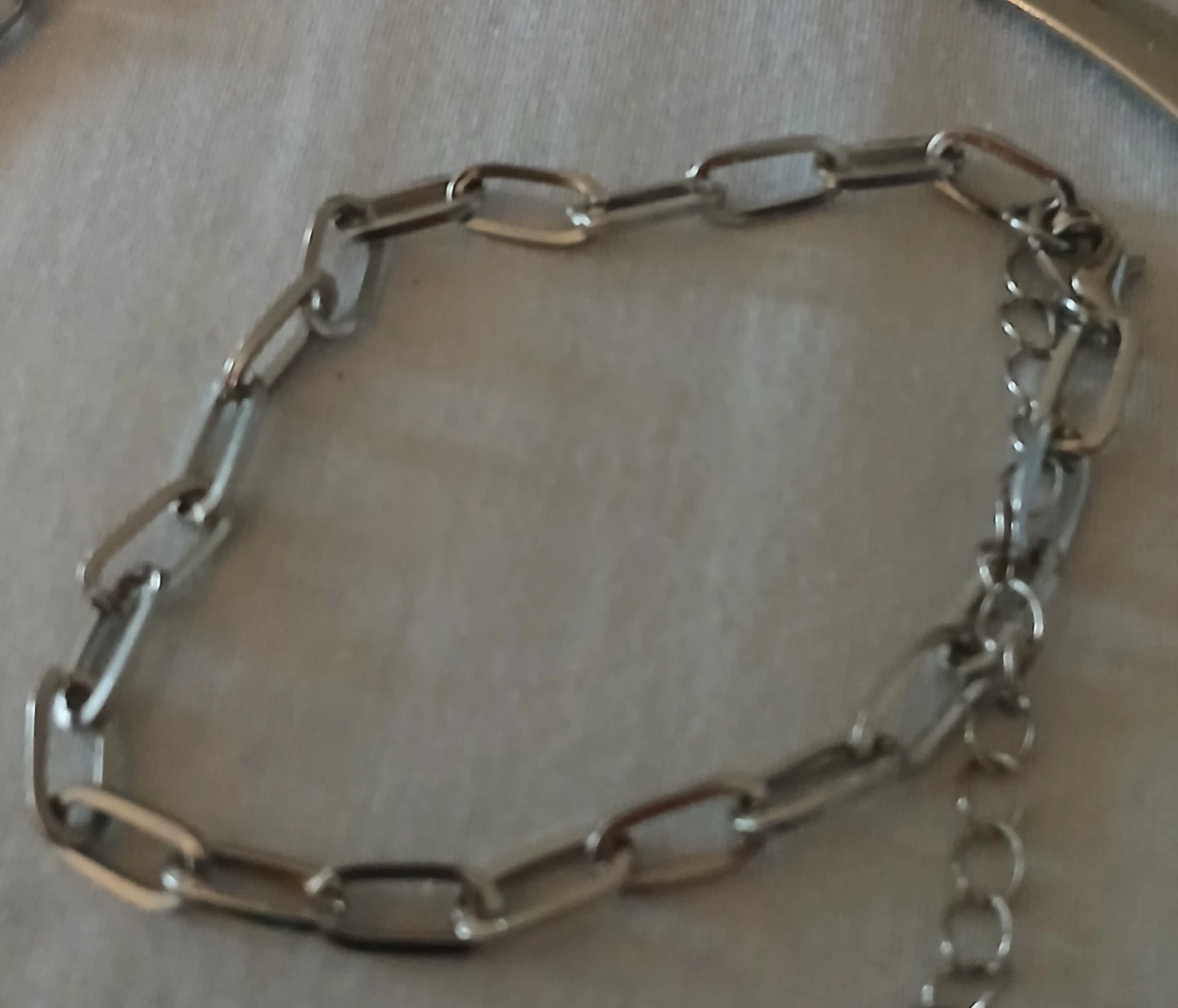 Silver Tone Choker Necklace and Bracelet Set - photo 2