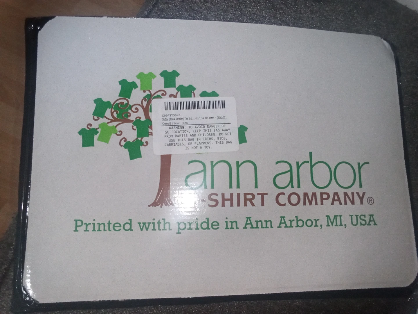 Ann Arbor Shirt Company "Italia" Black T-Shirt - Women's
