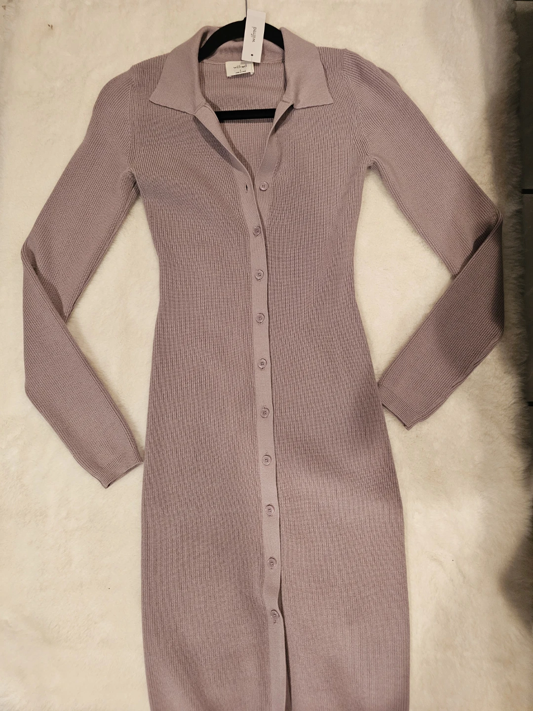 Wilfred Cove Ribbed Midi Dress - Morado Grey