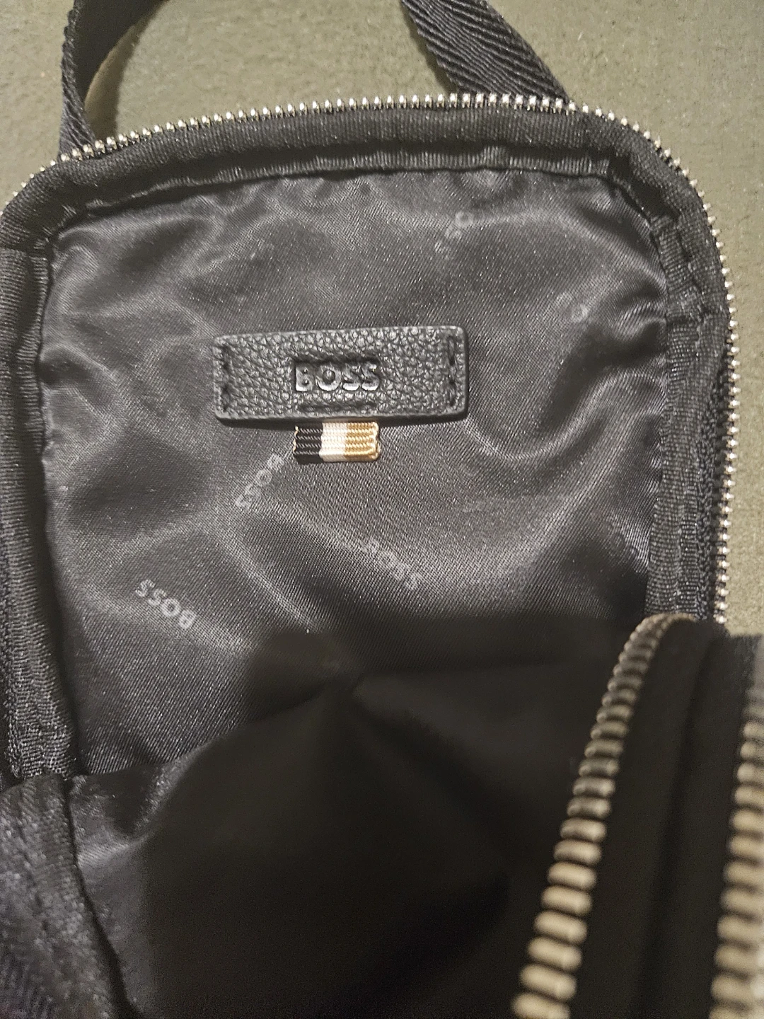 BOSS Black Leather Crossbody Pouch - photo 2