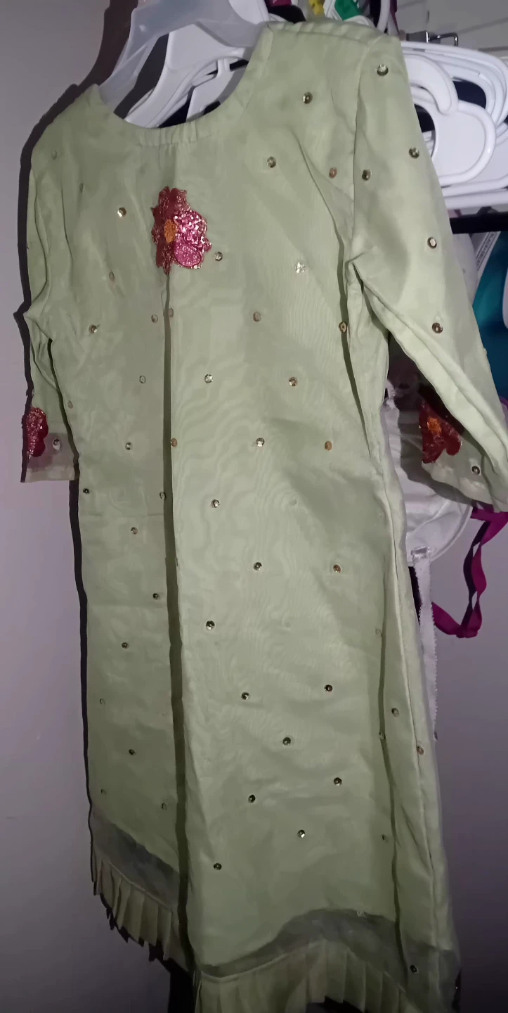 Light Green Embroidered Kurti
