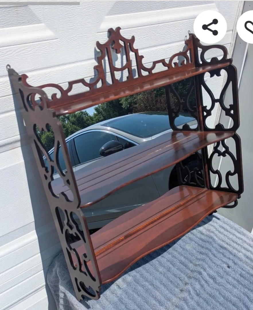 Antique Wooden Wall Shelf - photo 2