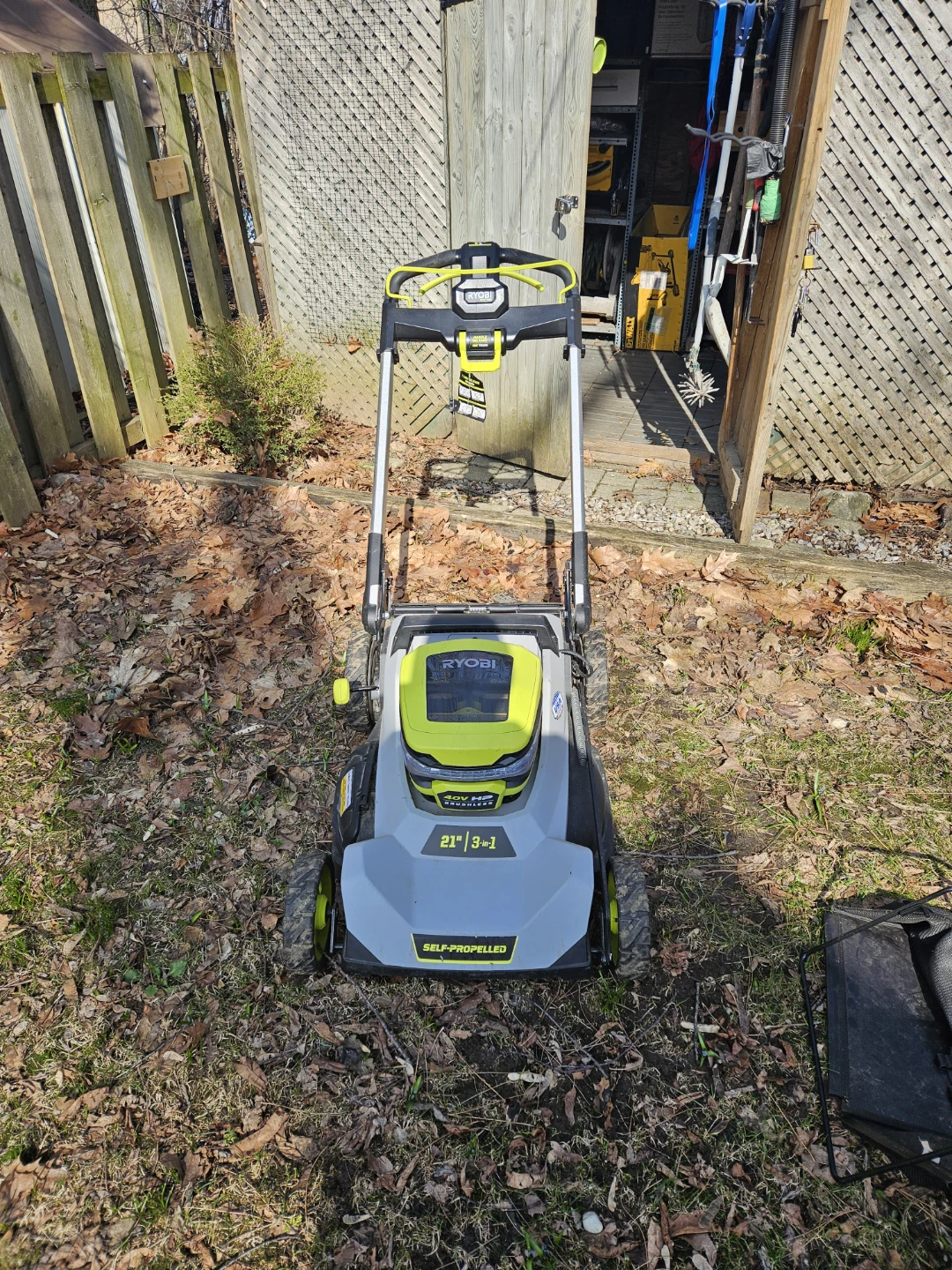 Ryobi 21" Self-Propelled Mower with 2x 40V Batteries and Charger