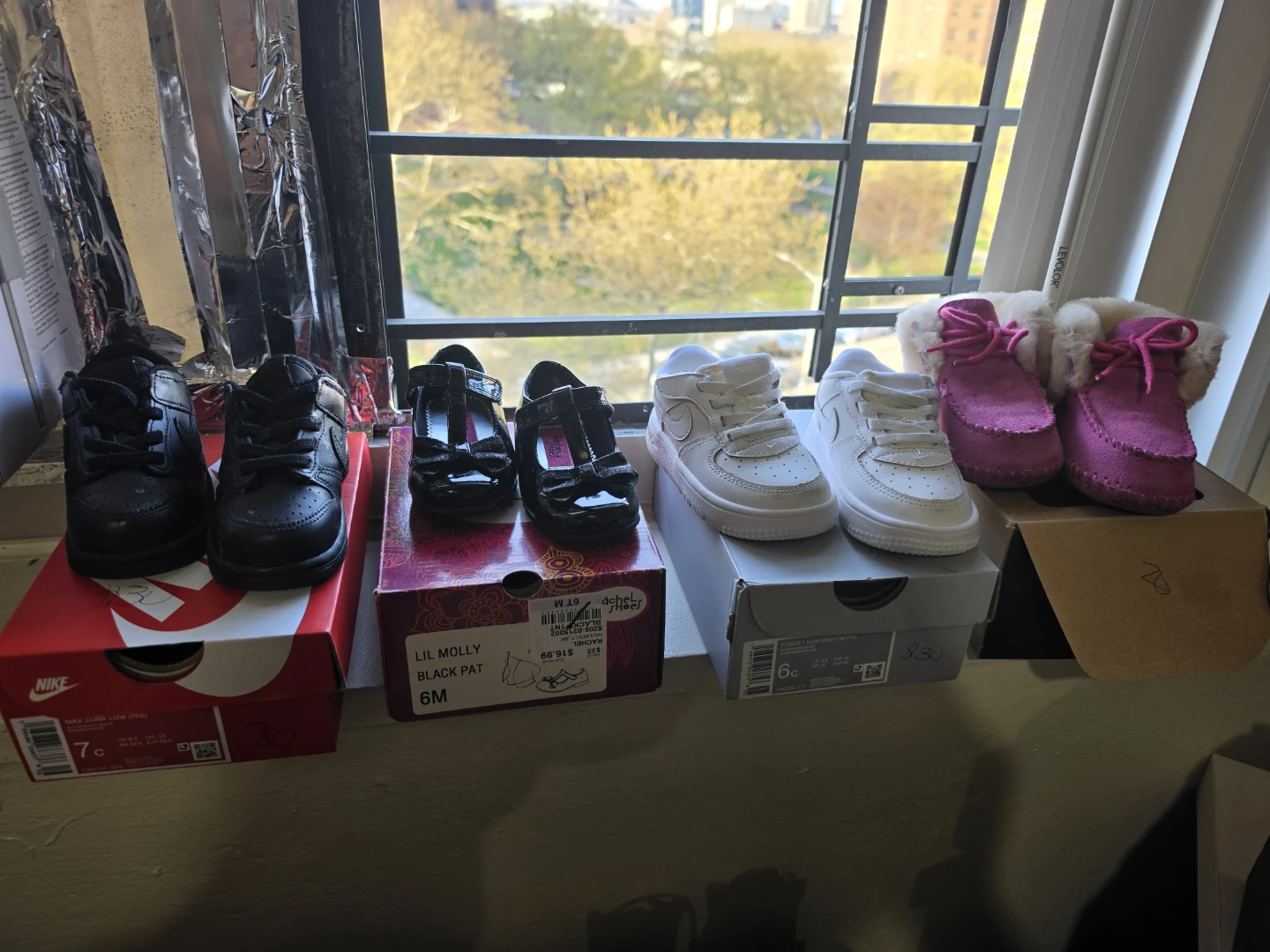 Bundle of Kids' Sneakers - Nike Air Force 1s & Jordan 4s - photo 3