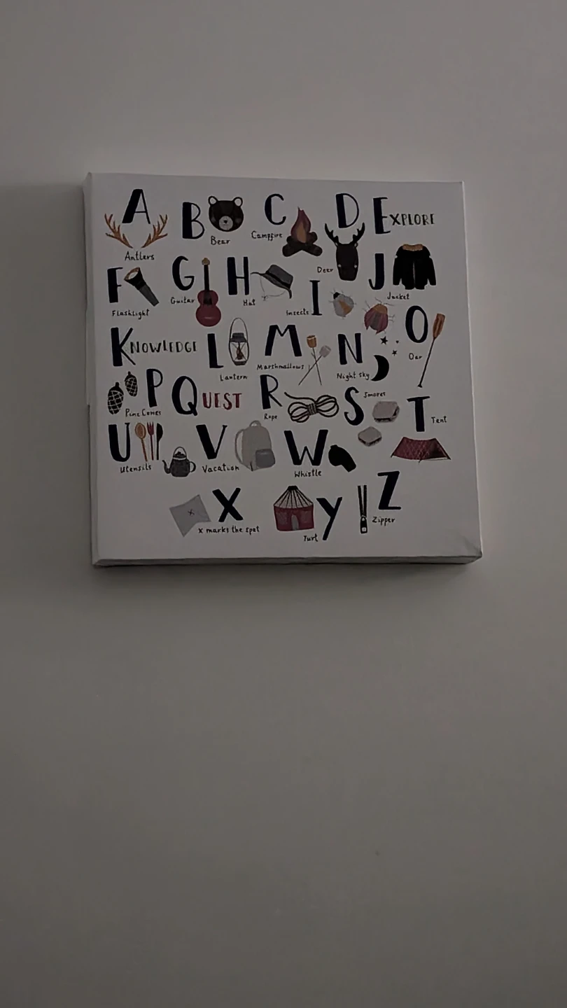 Explore ABC Camping Alphabet Canvas Wall Art